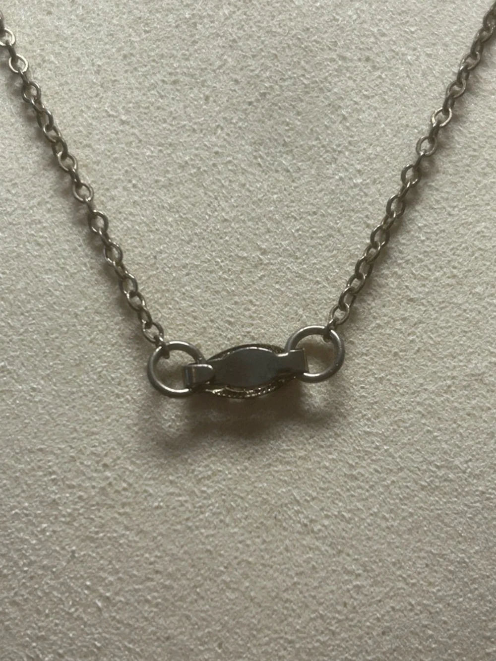 Girl’s Silver Tone Necklace with Pink Floral Accents